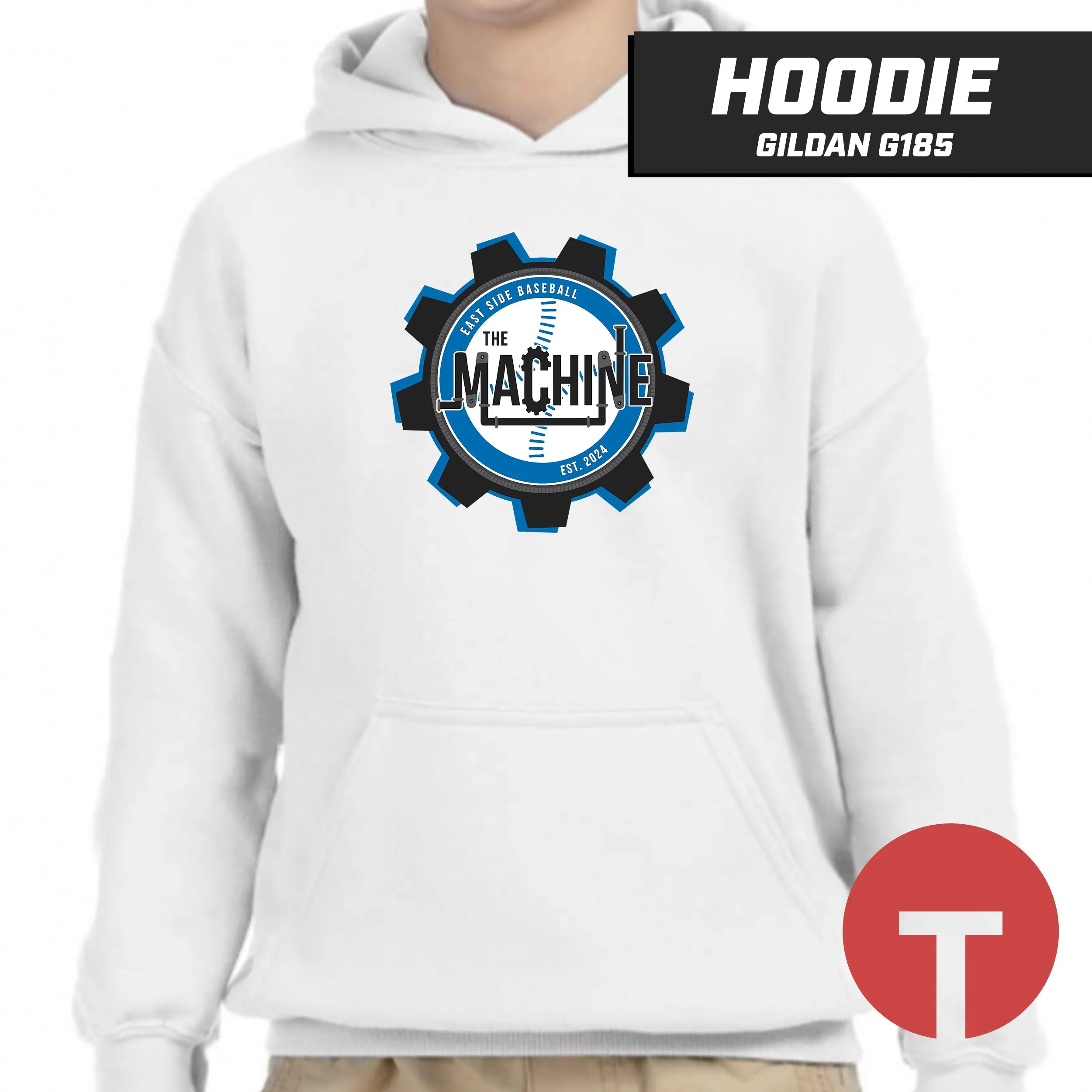 East Side Machine Baseball - Hoodie Gildan G185