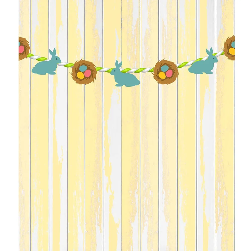 Easter Bunny Bunting Printed Backdrop