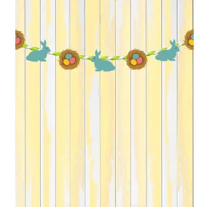 Easter Bunny Bunting Printed Backdrop