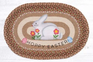 Easter Bunny Oval Braided Rug