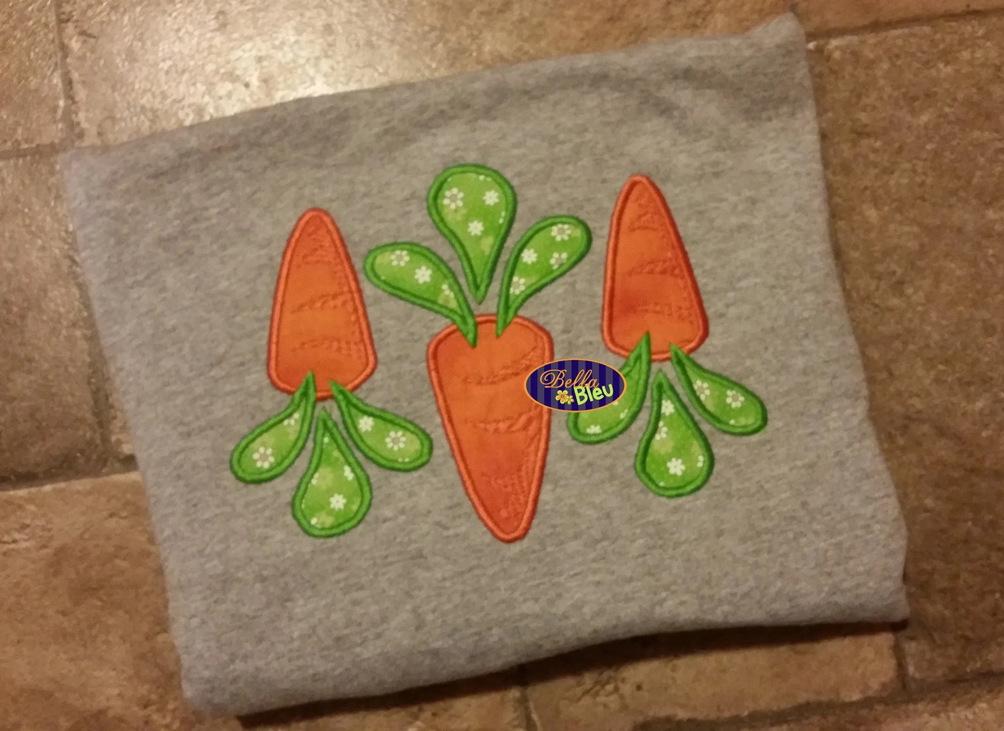 Easter Carrot Bunch Embroidery Applique design Easter machine embroidery