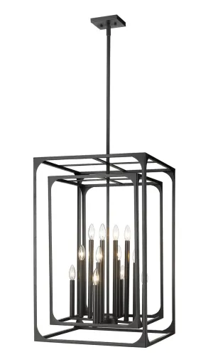 Easton 12 Light Chandelier in Matte Black