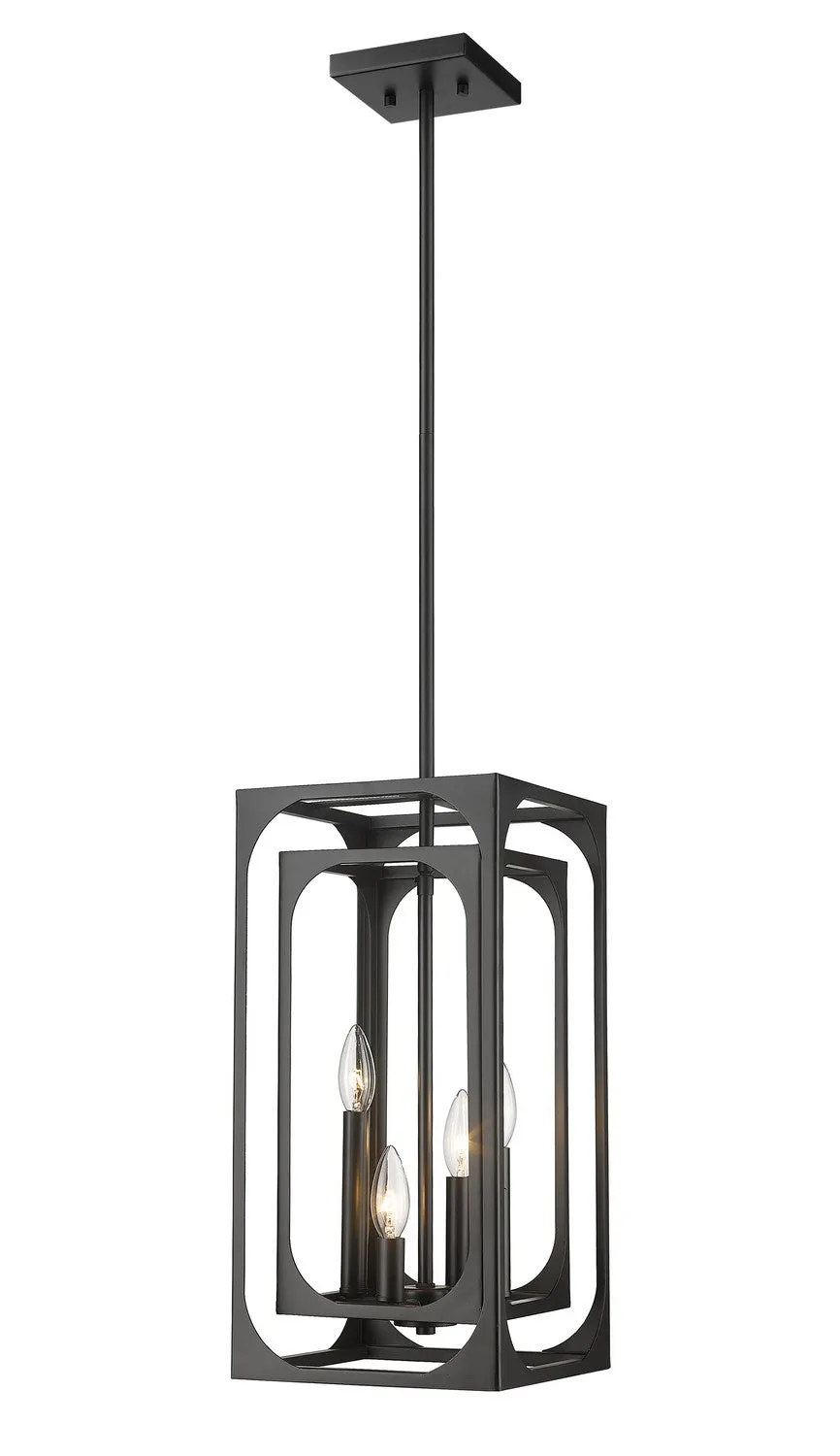 Easton Four Light Chandelier in Matte Black