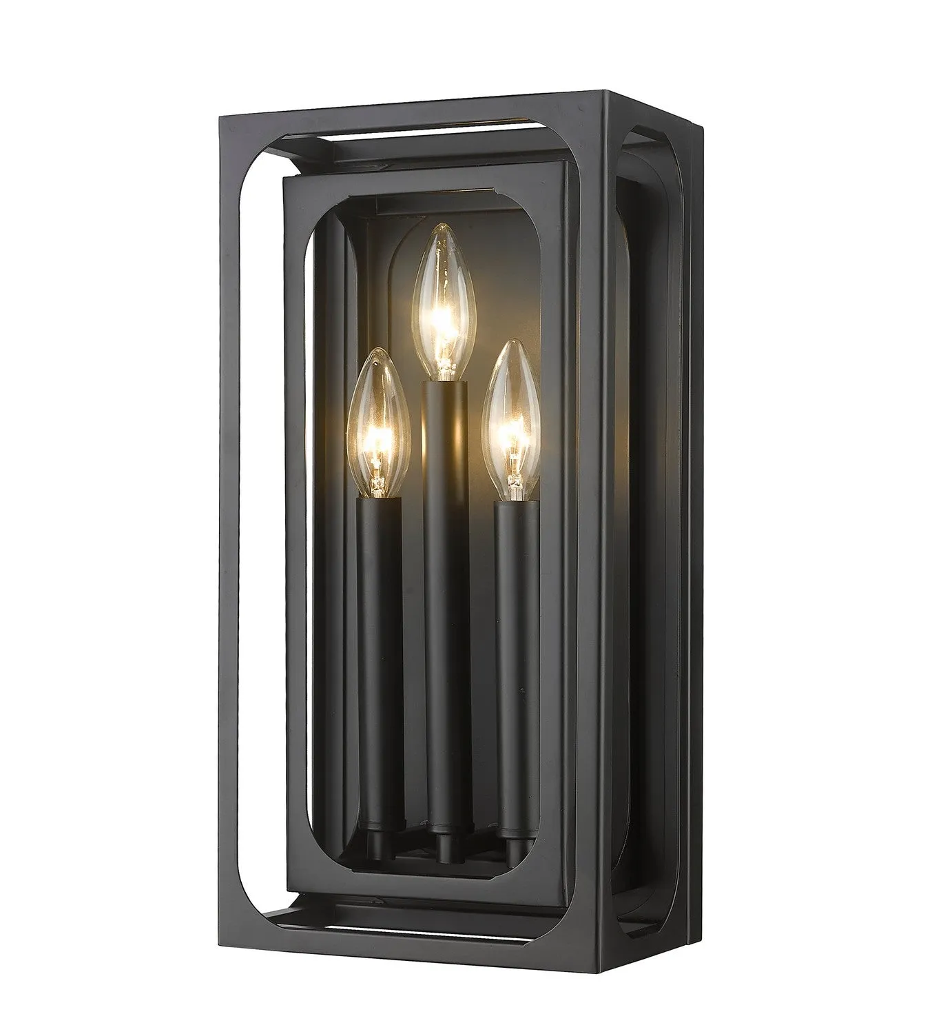 Easton Three Light Wall Sconce in Matte Black