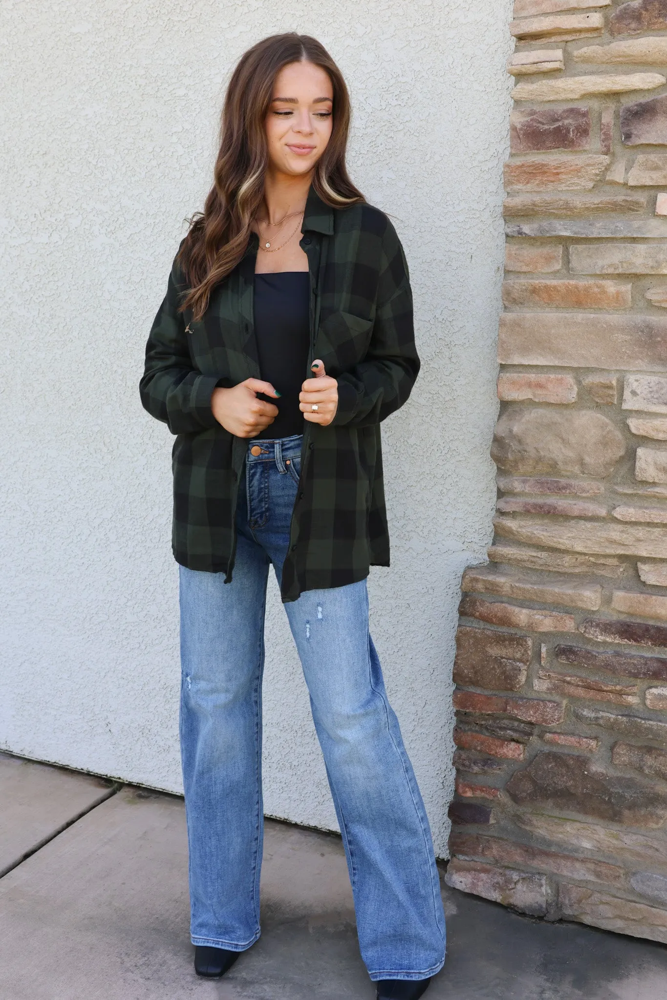 Easy Going Flannel Top