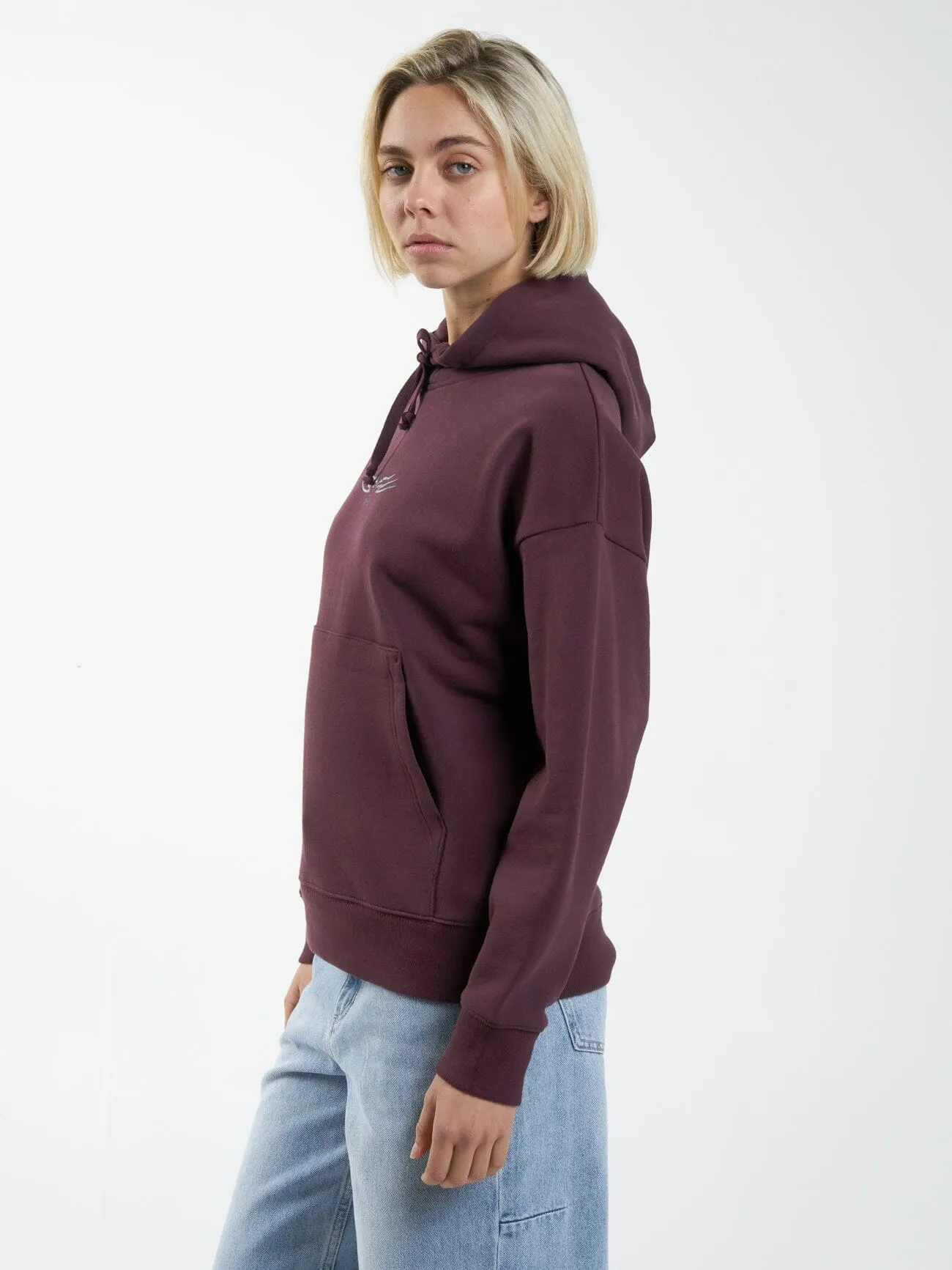 Easy Going Fleece Hood - Wine