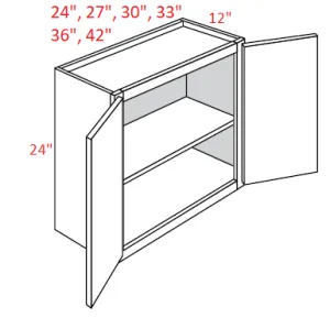 EB02-2724 Elegant Smokey Gray Assembled 27x24 Wall Cabinet