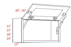 EB02-3012-HD Elegant Smokey Gray Assembled 30x12 Lift-Up Cabinet