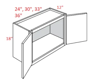 EB02-3018 Elegant Smokey Gray Assembled 30x18 Wall Cabinet