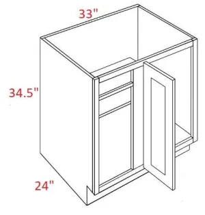 EB02-BLB39/42-FH Elegant Smokey Gray Assembled Corner Base Cabinet