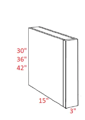 EB02-CLM-30X15 Elegant Smokey Gray Assembled Wall Column