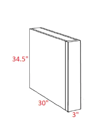 EB02-CLM-B30 Elegant Smokey Gray Assembled 30" Base Column