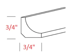 EB02-ICM Elegant Smokey Gray Inside Corner Molding