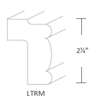 EB02-LTRM Elegant Smokey Gray Decorative Light Rail Molding