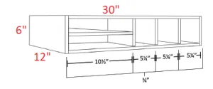 EB02-OC30 Elegant Smokey Gray Organizer Cubbies