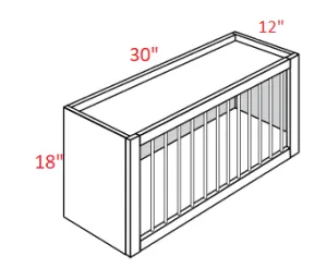 EB02-PR3018 Elegant Smokey Gray Plate Rack