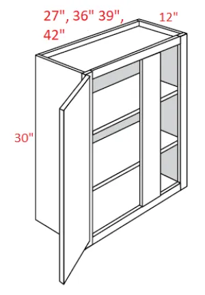 EB02-WBC27/3030 Elegant Smokey Gray Assembled Wall Blind Corner Cabinet