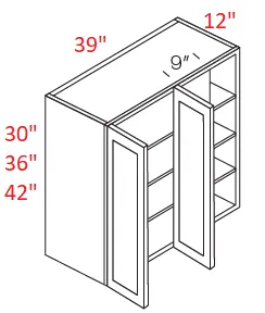 EB02-WBC39/4230 Elegant Smokey Gray Assembled Wall Blind Corner Cabinet