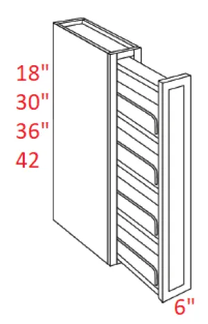 EB02-WSP30 Elegant Smokey Gray Assembled Wall Spice Cabinet