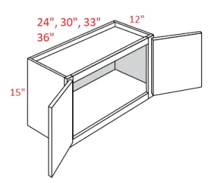 EB10-2415 Elegant White Assembled 24x15 Wall Cabinet