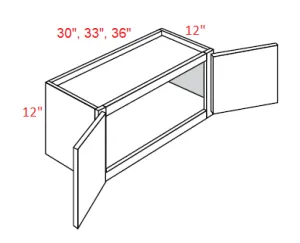 EB10-3612 Elegant White Assembled 36x12 Wall Cabinet