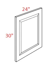 EB10-BDE24 Elegant White Base Decorative End Panel