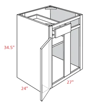 EB10-BLB36/39 Elegant White Assembled Corner Base Cabinet