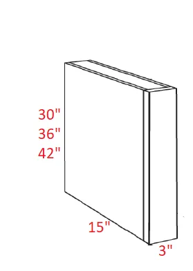 EB10-CLM-36X15 Elegant White Assembled Wall Column