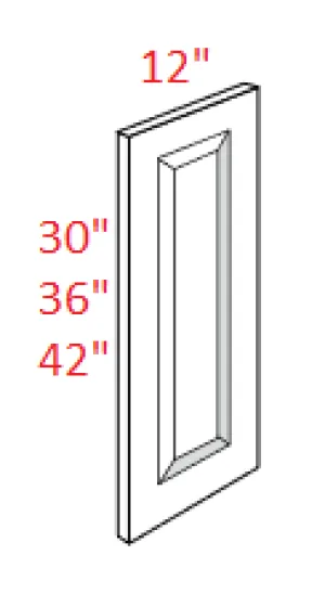 EB10-WDE1230 Elegant White Wall Decorative End Panel