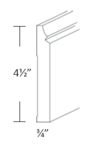 EB22-BSMS Elegant Dove Furniture Base Molding Traditional