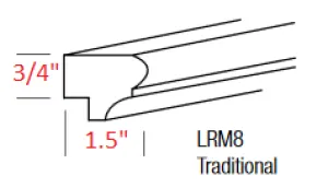 EB22-LTRM1 Elegant Dove Light Rail Molding Traditional