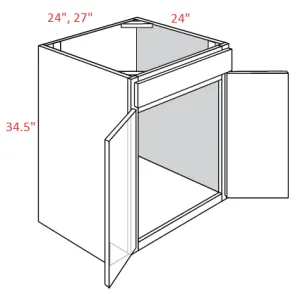 EB22-SB27 Elegant Dove Assembled 27" Sink Base Cabinet