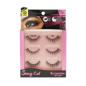 EBIN Cattitude 3D Lashes 3 Pairs Sexy Cat #Leo