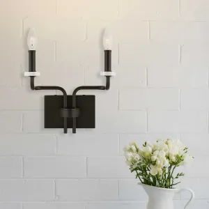 Ebony Elegance 2 Light Sconce