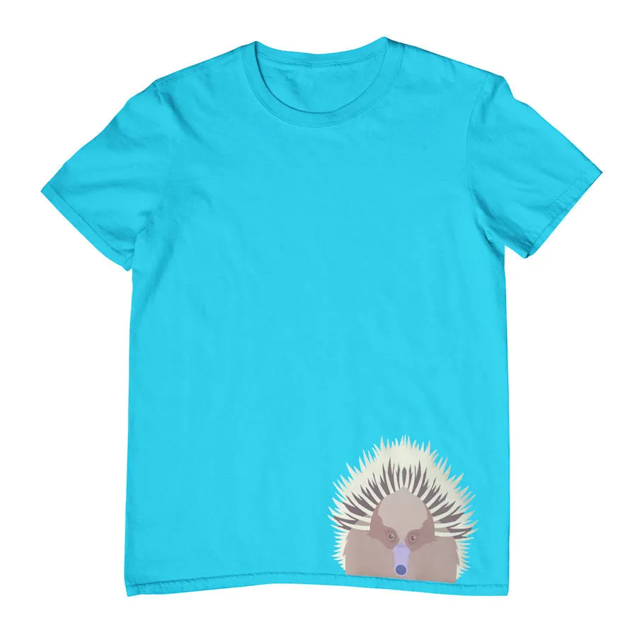 Echidna Face Hem Print Childrens T-Shirt (Various Colours)