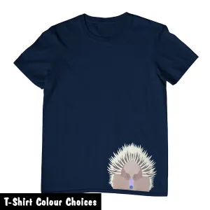 Echidna Face Hem Print Childrens T-Shirt (Various Colours)