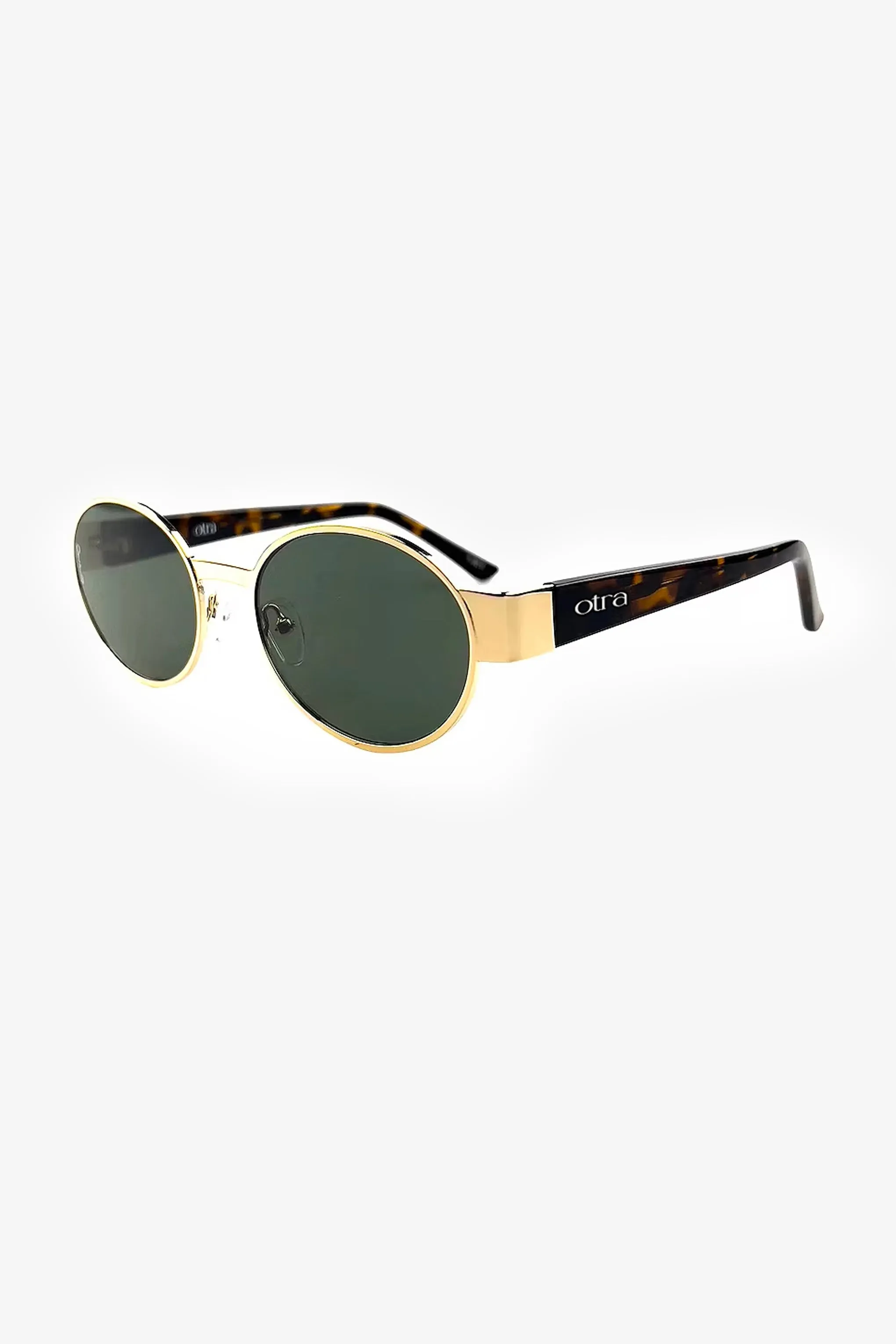 Echo | Otra Gold Tortoiseshell Round Metal Sunglasses