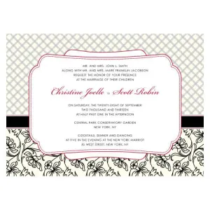 Eclectic Patterns Invitation Classical Green