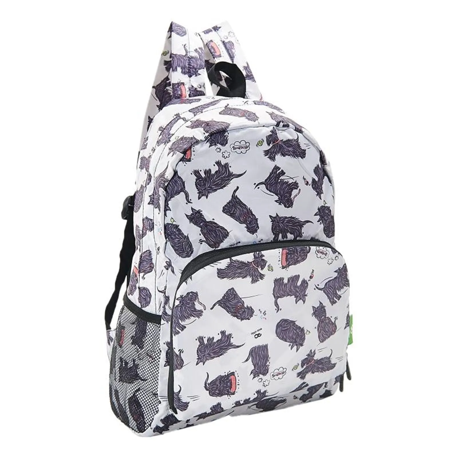 Eco Chic Lightweight Foldable Backpack (Scatty Scotty White)