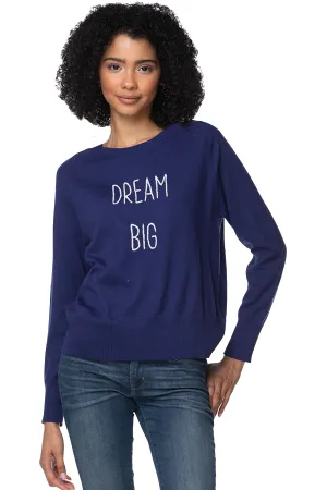 Eco Cotton Crew Sweater | Dream Big Embroidery Stitch