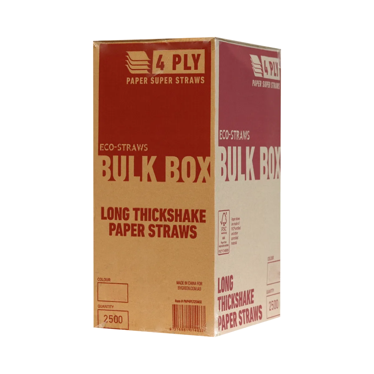 Eco-Straw 4ply Jumbo Paper Straw 8.2mm Black 2500pcs