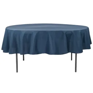 Economy Polyester Tablecloth 90" Round - Navy Blue