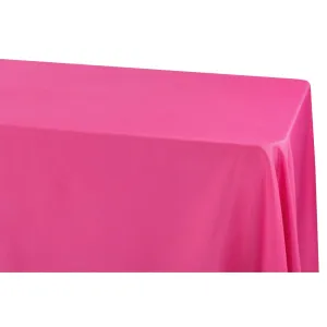 Economy Polyester Tablecloth 90"x156" Oblong Rectangular - Fuchsia