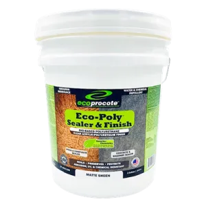 EcoPoly Polyurethane Sealer & Finish, Matte, 5 Gal