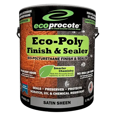 EcoPoly Polyurethane Sealer & Finish, Satin, 1 Gal