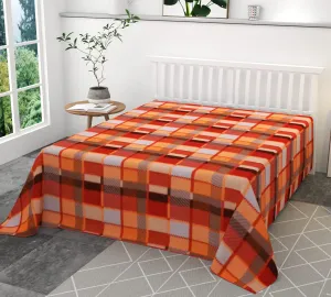 Ecrites Razai Cover Double Bed with Zipper (Quilt Cover Double Bed with Zipper) (Double Bed Dohar Blanket) (Orange)