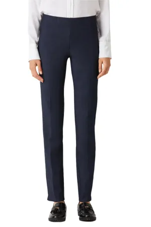 Ecru Designs Mid Waist Solid Stretch Crepe Pant