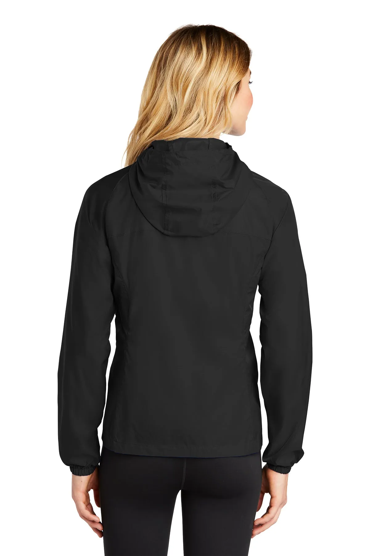 Eddie Bauer Ladies Packable Wind Jacket, Black [Allied Residential]