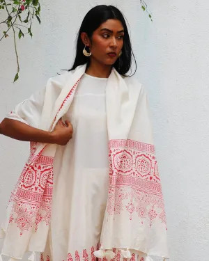 Eden Blockprinted Cotton Stole - BGVL