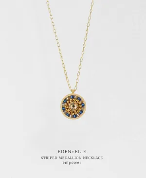 EDEN   ELIE Striped Medallion necklace - Empower